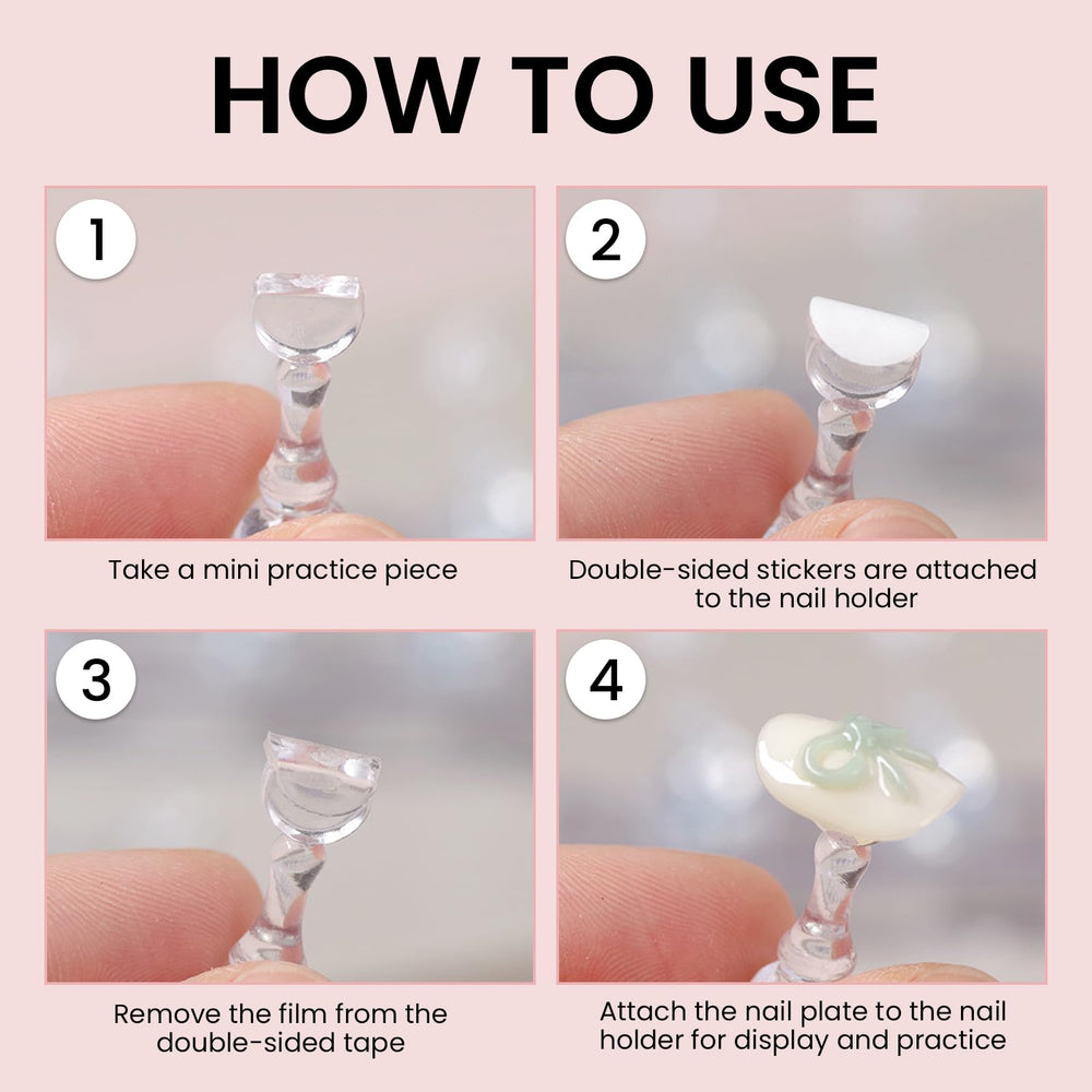 ESUOHYM dos bases para práctica de uñas