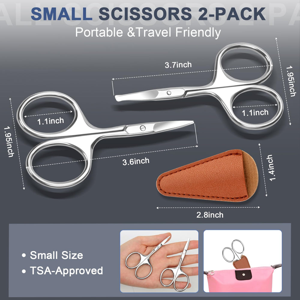 Conjunto de dos tijeras Esviens con fundas protectoras