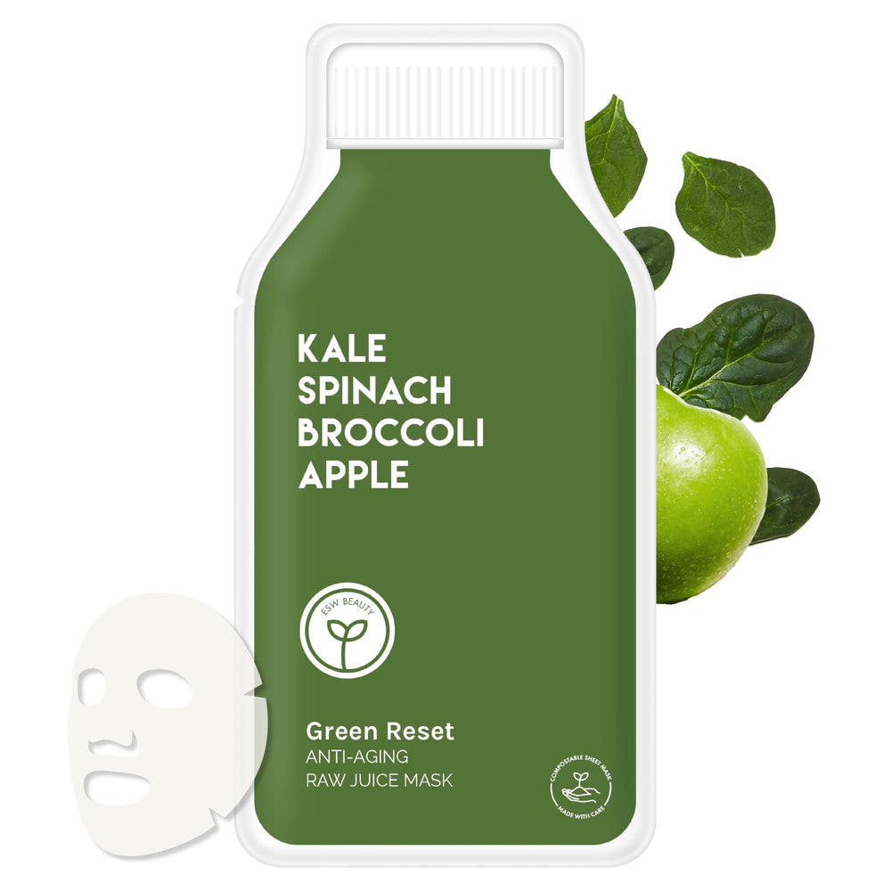 ESW Beauty Green Reset mascarilla facial infusión de col rizada y espinaca para revitalizar la piel
