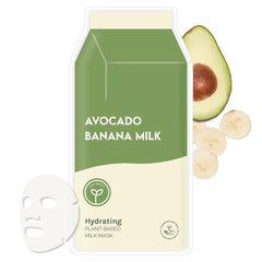 ESW Beauty mascarilla facial leche vegetal con aguacate y banana para hidratación suave