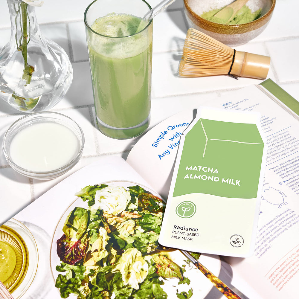 ESW Beauty Matcha Almond Milk, ritual de cuidado fácil para rutina matutina.