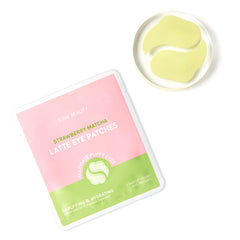 ESW Beauty parches ojos fresa matcha latte: empaque práctico para cuidado diario.