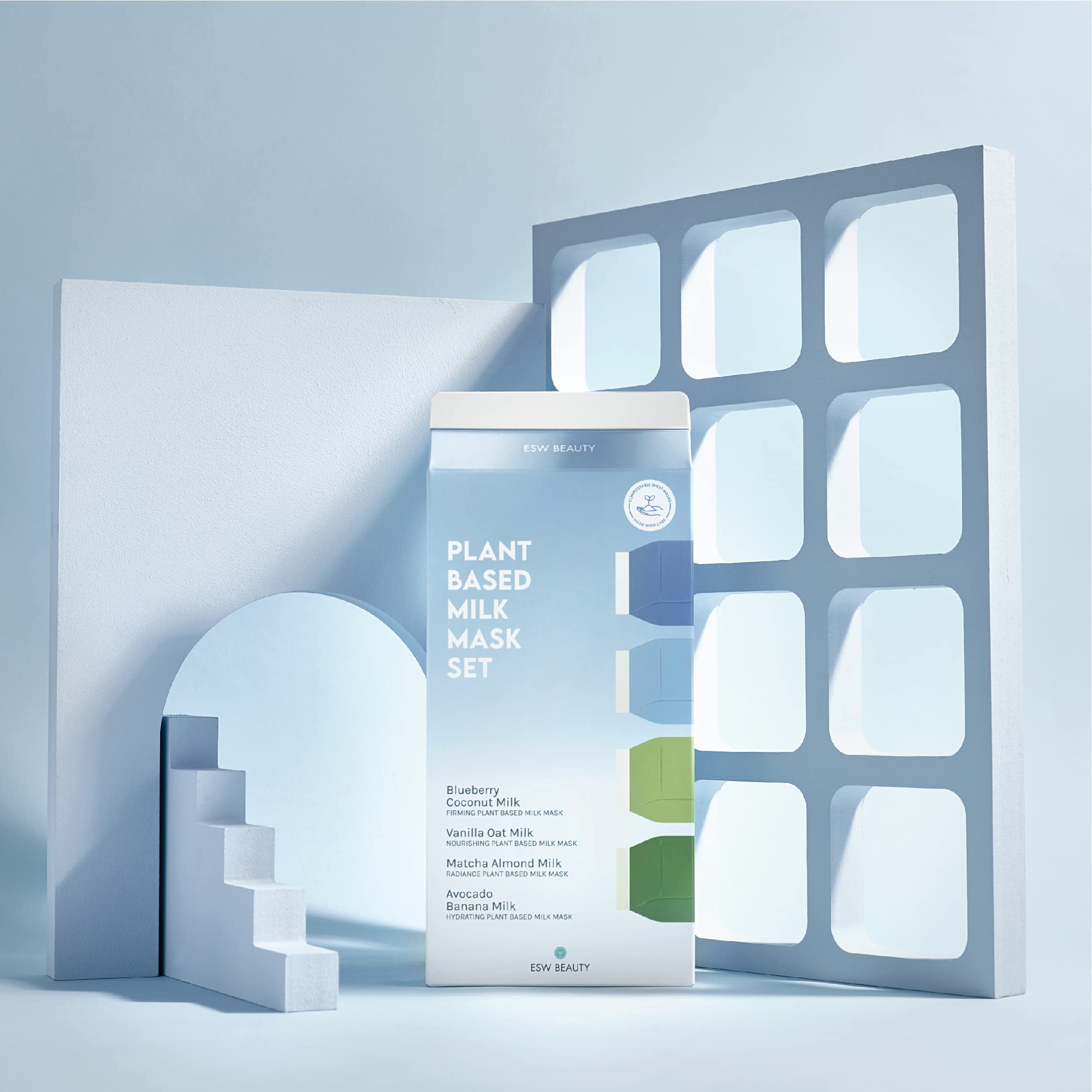 ESW Beauty mascarilla de leche vegetal, textura cremosa para uso diario en todo tipo de piel.