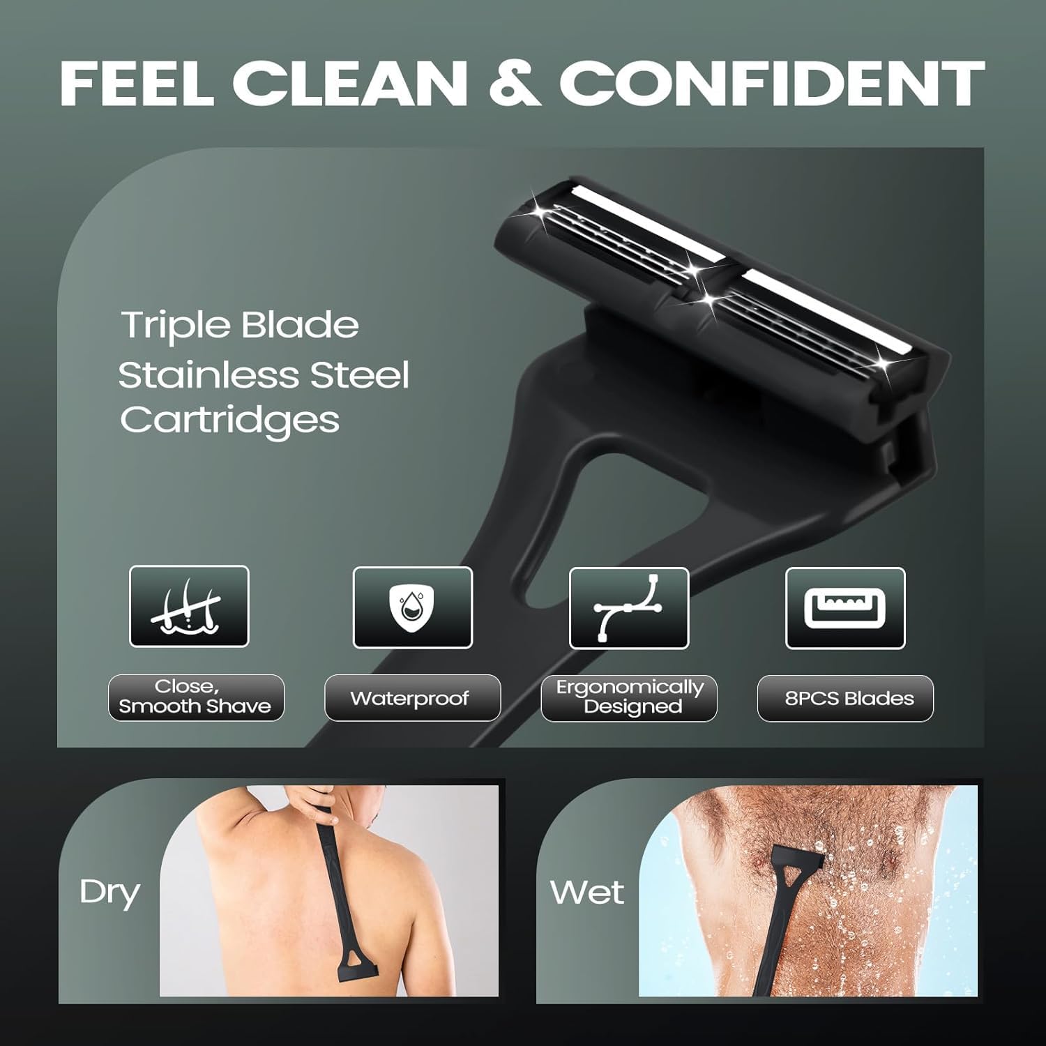 ETbyto Cabezal con laminas triples para afeitado suave y preciso