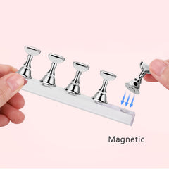 Etercycle: base exhibidora magnética para uñas con fijación segura.