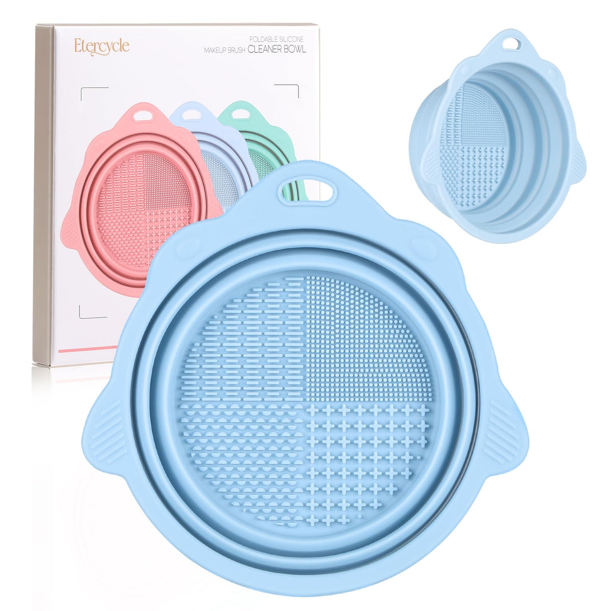 Etercycle cuenco plegable para pinceles: limpieza rápida y portátil.