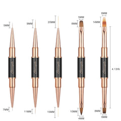 Doble cabeza de pincel Etercycle para cambios rápidos en diseño de uñas.
