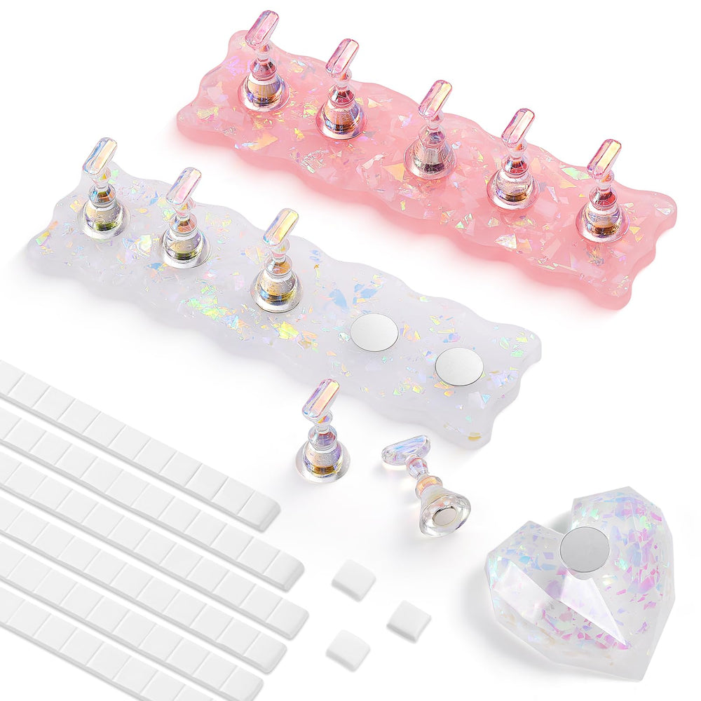 Etercycle dos bases de uñas acrílicas para practicar y exhibir diseños