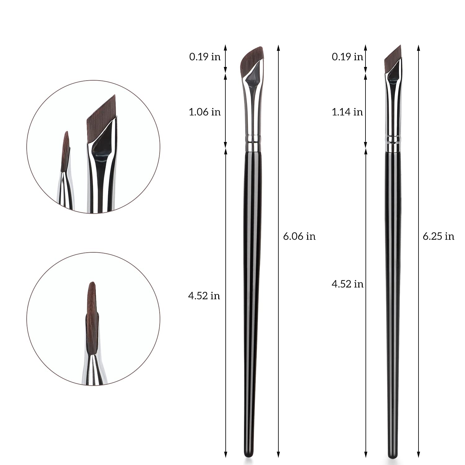 Pincel angular ultra delgado para líneas definidas.