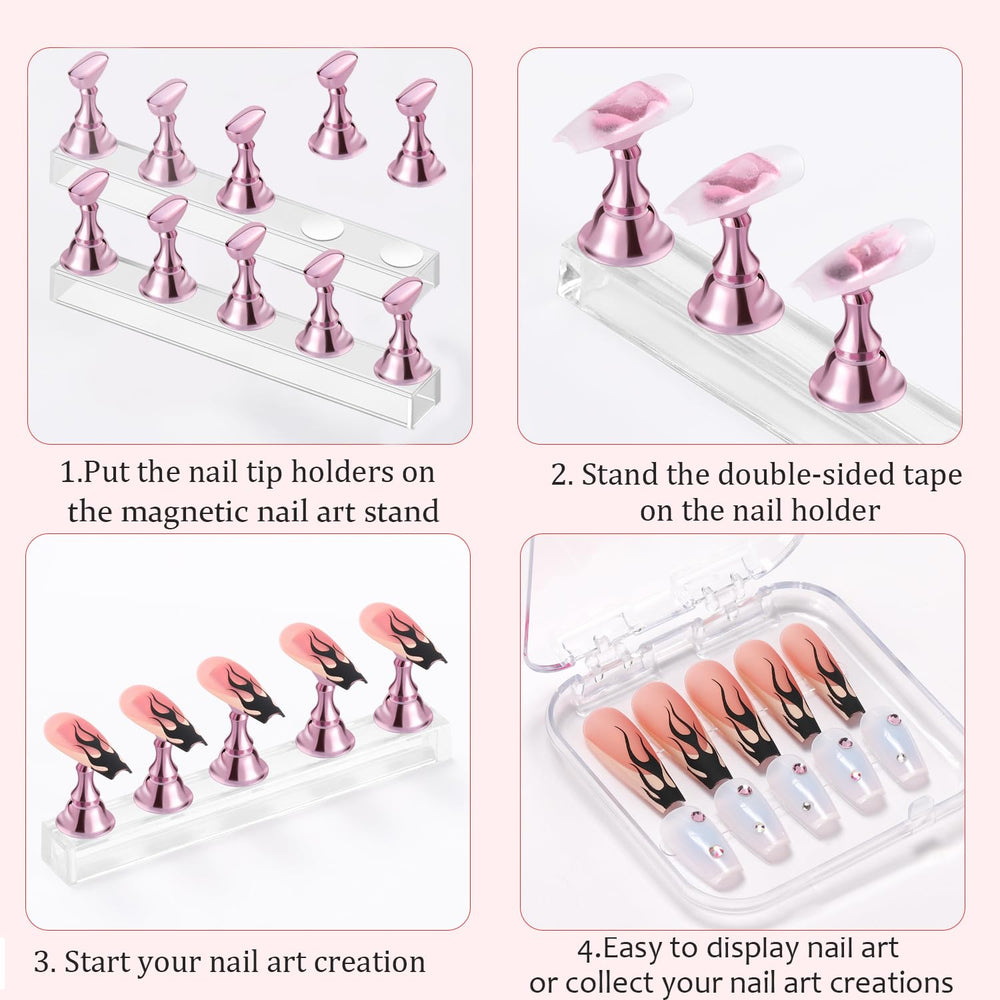 Práctica de uñas con Etercycle en soporte estable para diseños precisos.