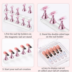 Práctica de uñas con Etercycle en soporte estable para diseños precisos.