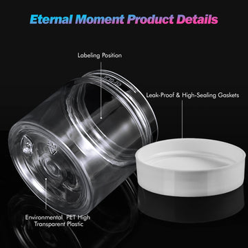 Eternal Moment frascos para cosméticos 6oz, uso diario.