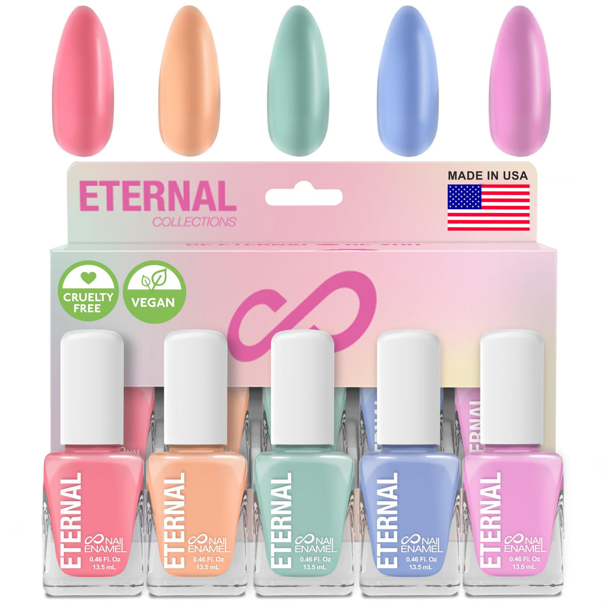 Eternal Pastel Rosado: esmalte pastel para un look suave y elegante.