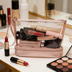 Ethereal bolsa maquillaje compacta ideal para llevar en el bolso diario.