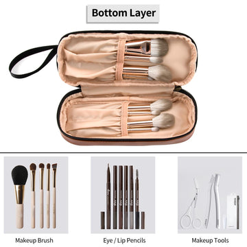 Cierre SBS duradero en la bolsa de maquillaje Ethereal.