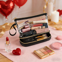 Bolsa Ethereal de doble capa para maquillaje y herramientas, alta organización durante el viaje.