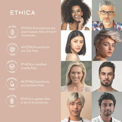 Ingrédients Saw Palmetto et Biotine présents dans Ethica Beauty pour cheveux forts.