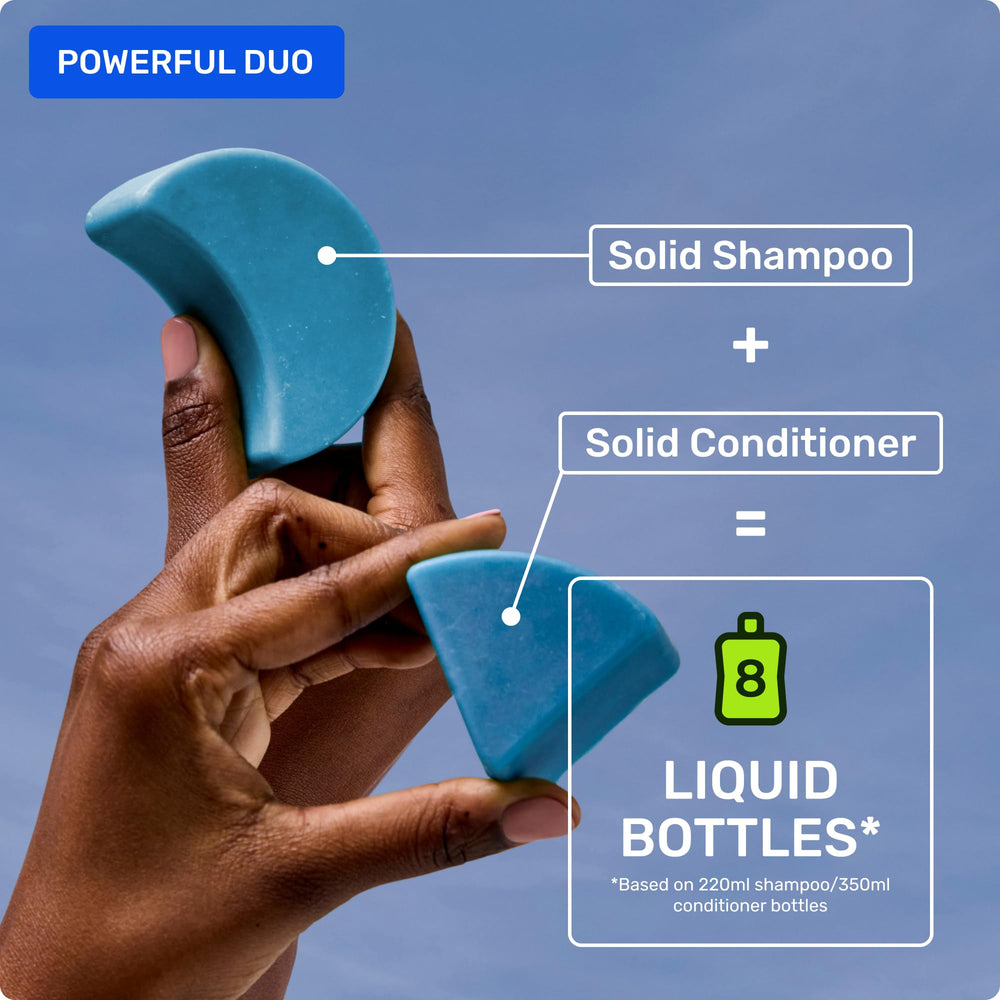 Acondicionador Ethique vegano para cabello con color cuida la coloración.