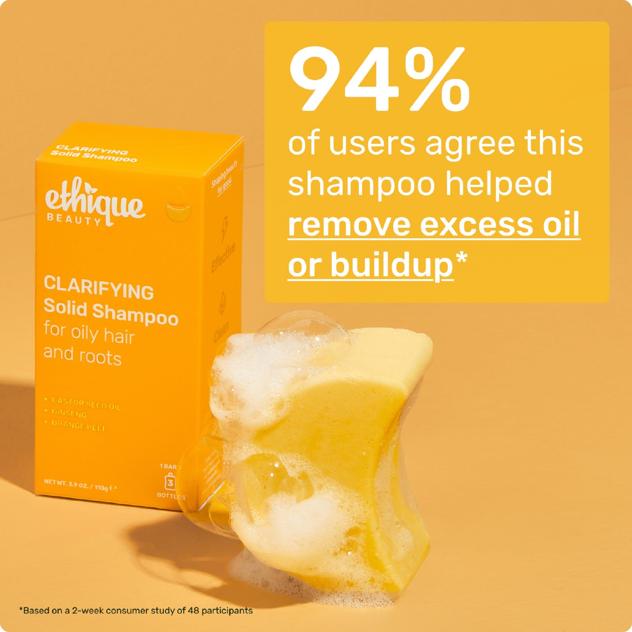 Ethique Clarifying Shampoo Bar vegano y libre de crueldad para cabello consciente