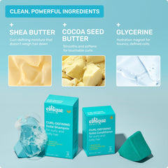 Ethique Curl-Defining Bar on color-treated hair preserves vibrancy without stripping