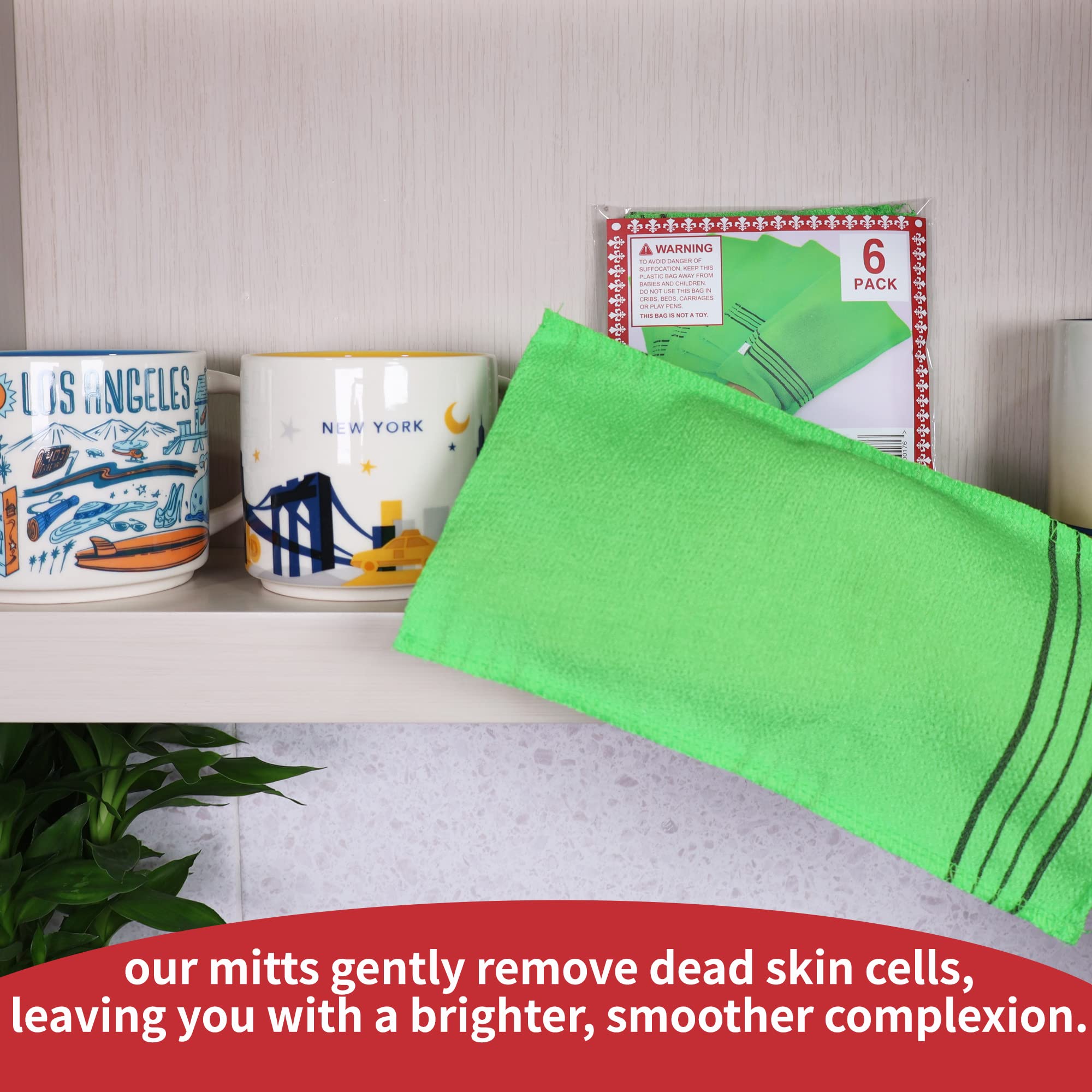 etreetowel guante exfoliante anti-encogimiento para un ajuste cómodo.
