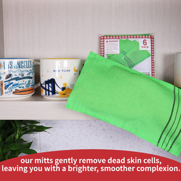 etreetowel guante exfoliante anti-encogimiento para un ajuste cómodo.