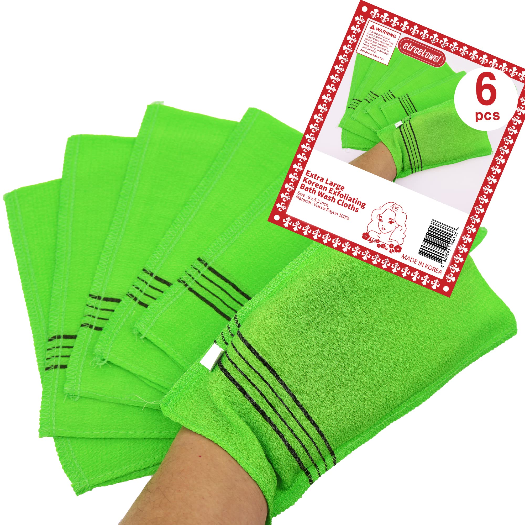 etreetowel guante exfoliante corea, exfoliación suave en la ducha para piel renovada.