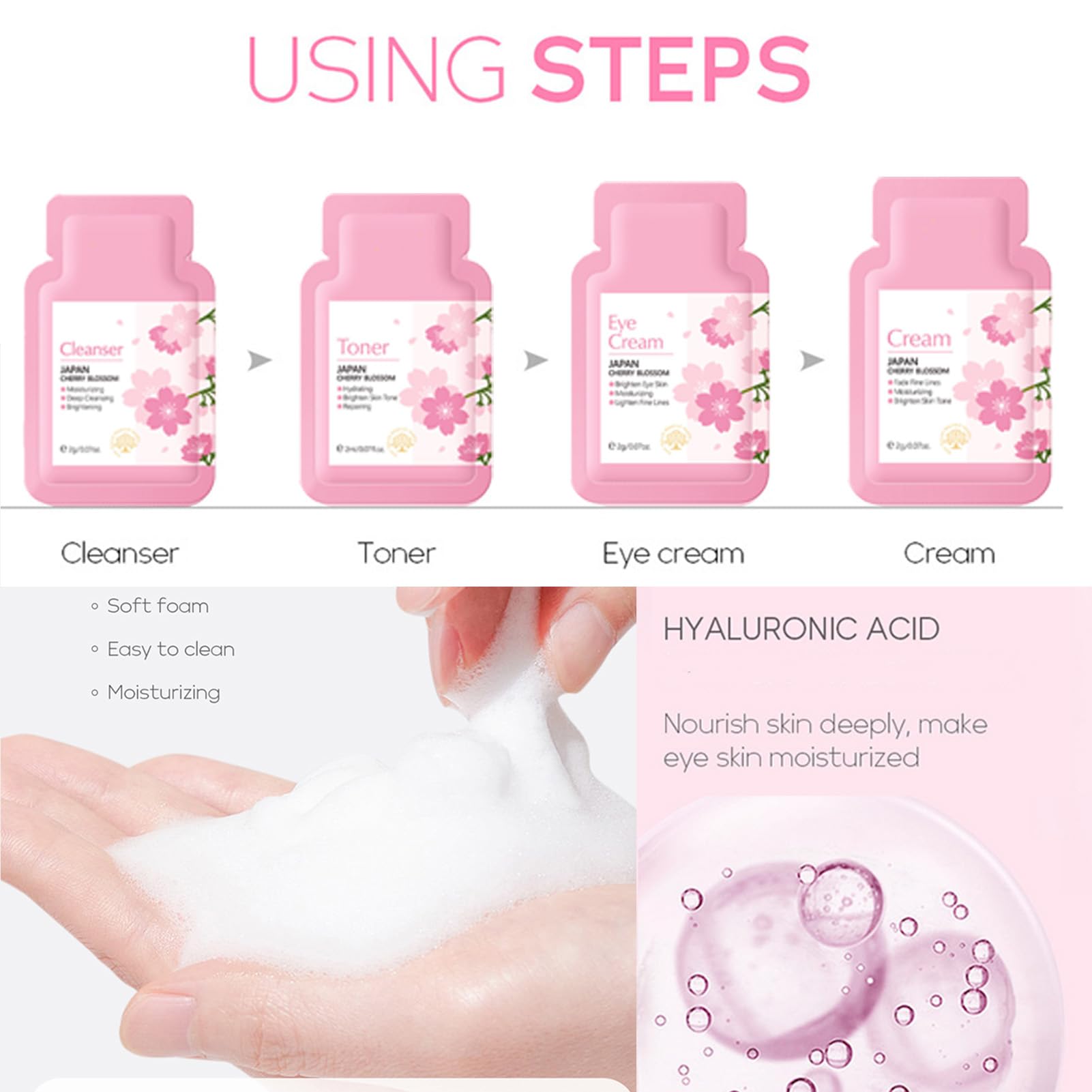 Etuanxi limpiador facial, preparación suave para la piel.