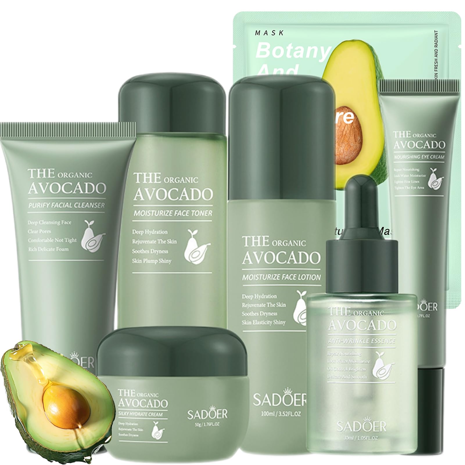 Etuanxi limpieza facial de aguacate, purifica la piel para una rutina suave.
