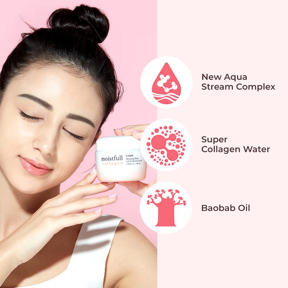 ETUDE aceite de baobab aporta nutrición suave a la piel al dormir.