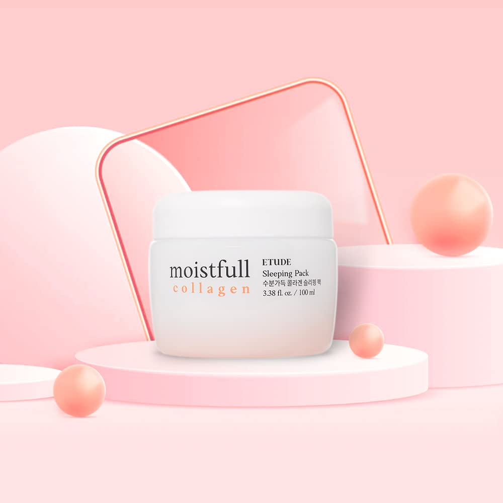 ETUDE cuidado facial suave para piel sensible durante la rutina nocturna.