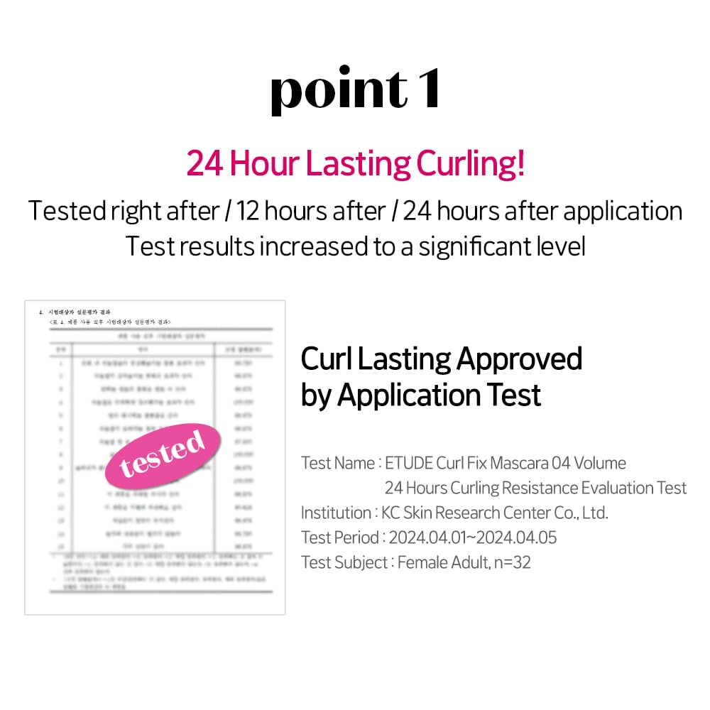 ETUDE Curl Fix Mascara, aplicador preciso para rizo desde la raíz