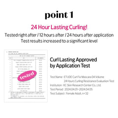 ETUDE Curl Fix Mascara, aplicador preciso para rizo desde la raíz