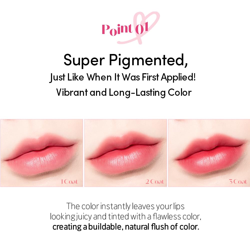 ETUDE Dear Darling Marker Tint #4 Mlik Strawberry acabado brillante en labios