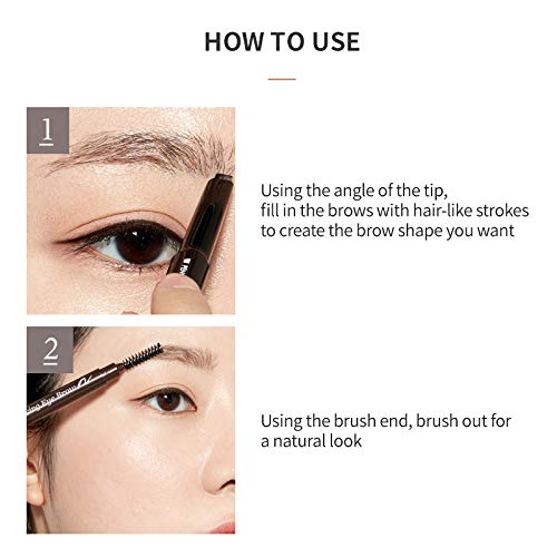 ETUDE Lápiz de Cejas: acabado suave para uso diario.