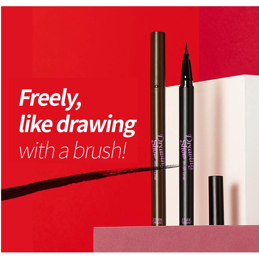 ETUDE Drawing Show Brush Eyeliner llega en envase compacto para llevarlo a cualquier lugar.