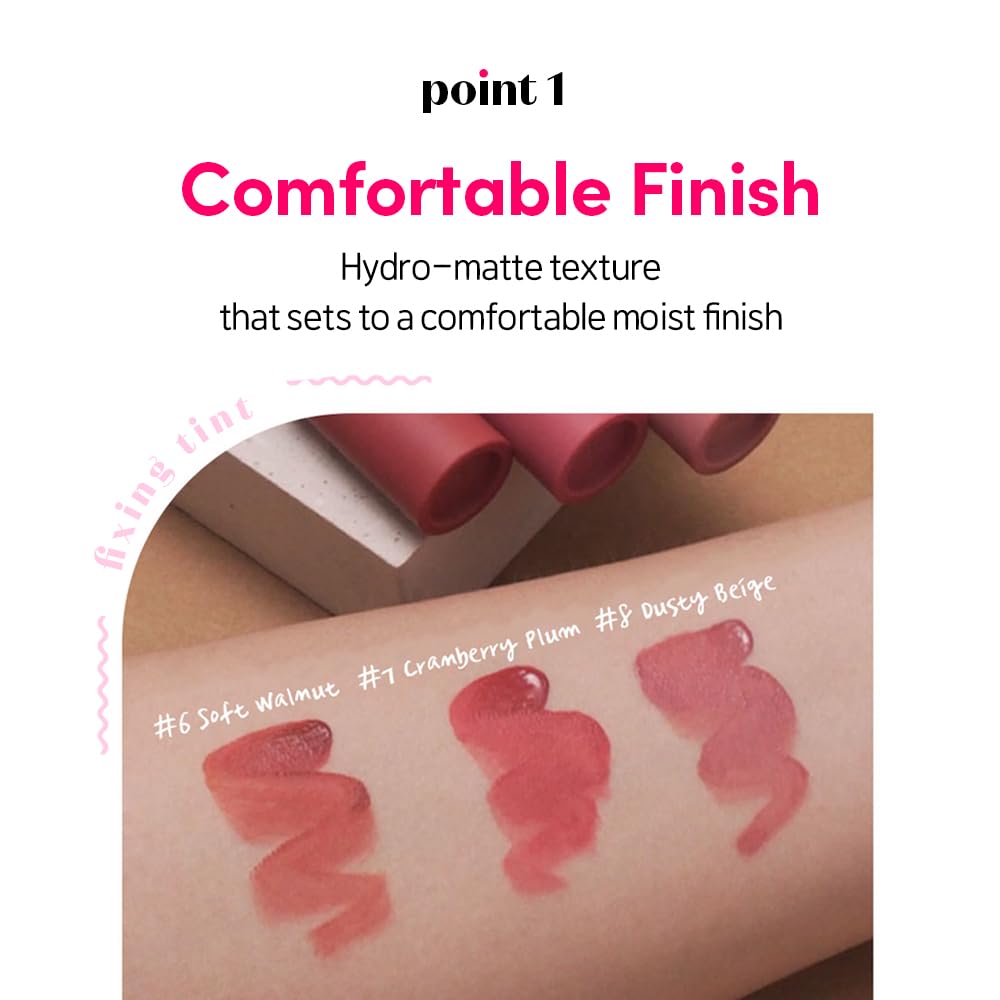 ETUDE Fixing Tint secado en 60 segundos, acabado a prueba de manchas