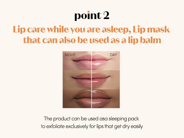 ETUDE hidratación nocturna que crea una película protectora en los labios.
