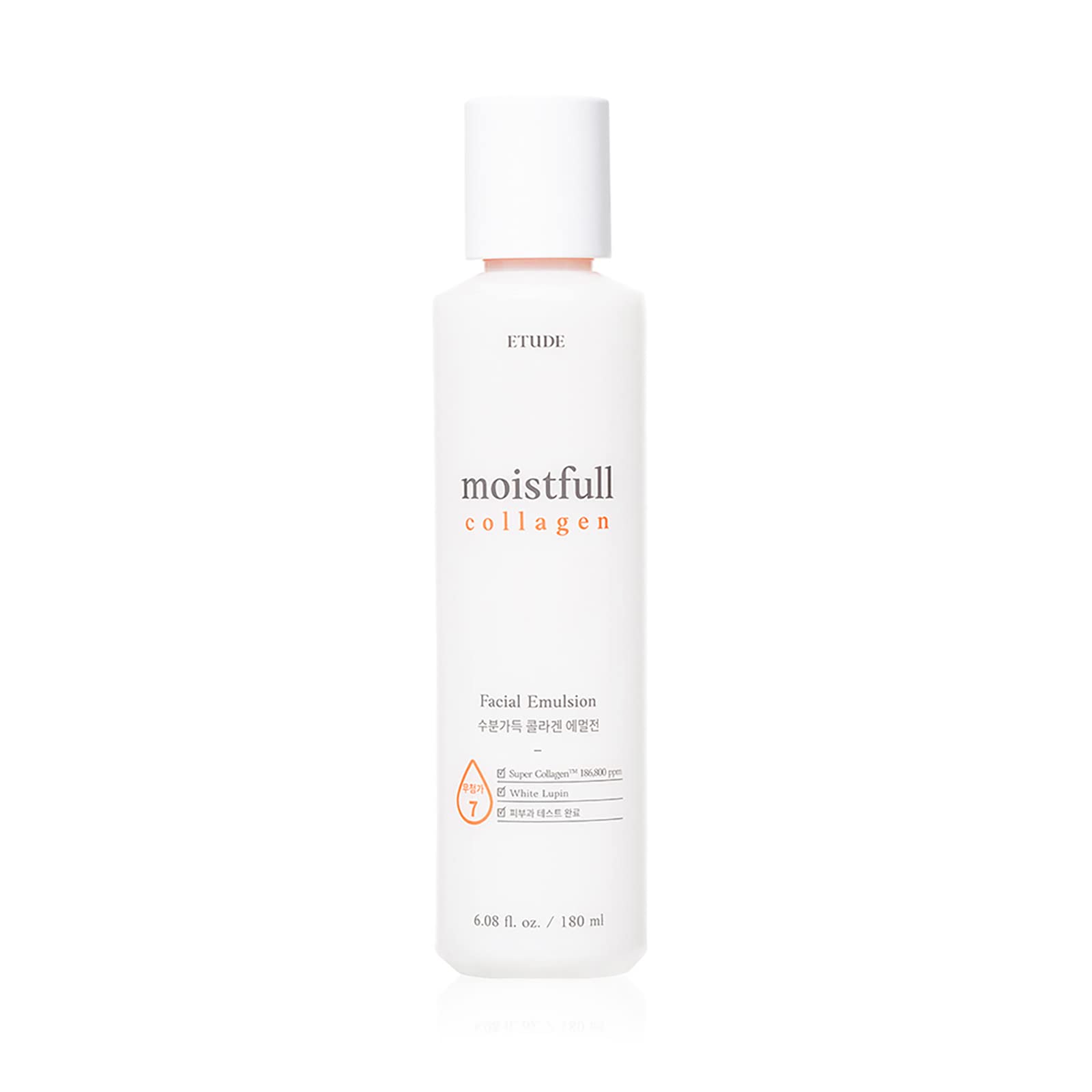 ETUDE Moistfull Colágeno Emulsión: bote elegante para hidratación suave y duradera.
