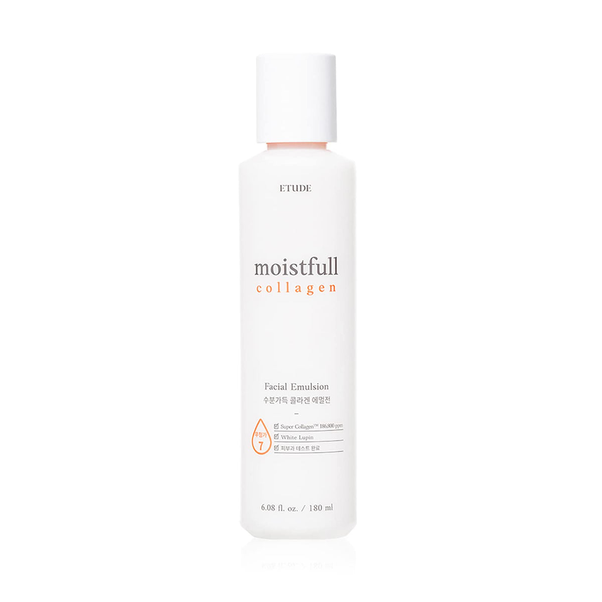 ETUDE Moistfull Colágeno Emulsión: bote elegante para hidratación suave y duradera.