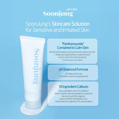 Textura sedosa de la emulsión ETUDE SoonJung para piel sensible.