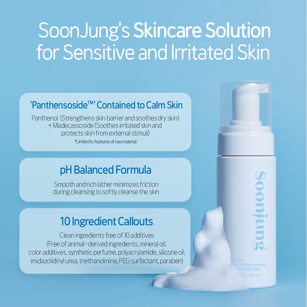 ETUDE SoonJung textura batida que se transforma en burbujas para limpieza suave
