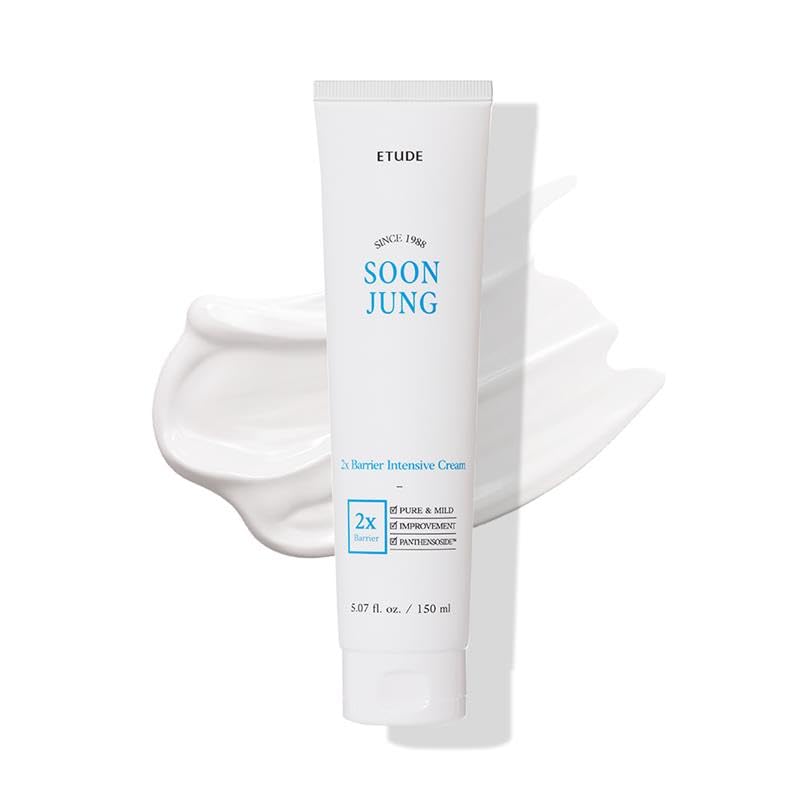 ETUDE SoonJung2x crema-barrier calma para piel sensible y aporta hidratación suave.