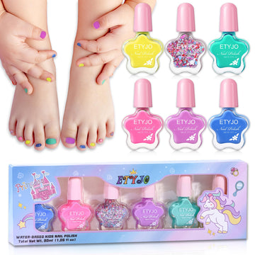ETYJO esmalte para niños, base de agua no tóxico y seguro para juego creativo.