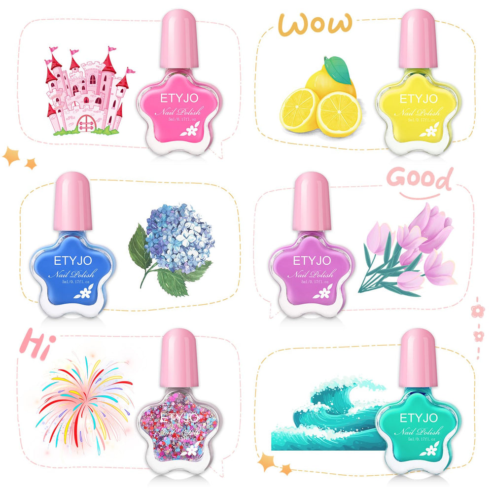 ETYJO esmalte infantil, secado rápido y listo para jugar en minutos.