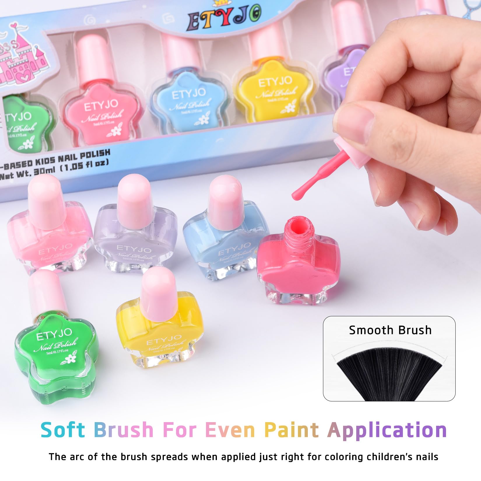 ETYJO esmalte a base de agua con olor suave y aplicación agradable.