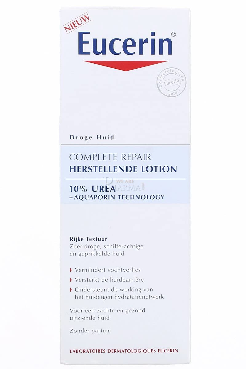 Textura cremosa de Eucerin Complete Repair para una sensación suave tras la aplicación.