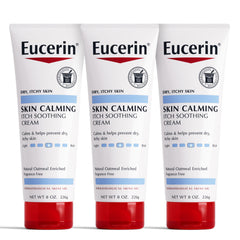 Eucerin Crème apaisante pour le corps, tube de 8 oz, pack de 3, hydratation durable