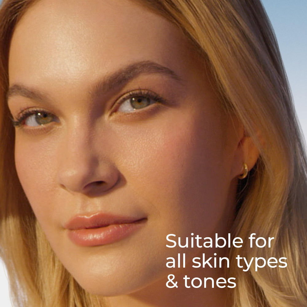 Eucerin Sun Avance Hidratación acabado invisible bajo maquillaje.