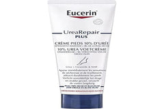 Crema Eucerin UreaRepair Plus para pies, bote de 100 ml, alivio suave.